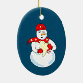 Sneeuwmantand Keramisch Ornament (Achterkant)