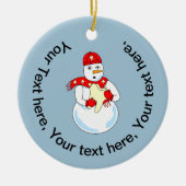 Sneeuwmantand Keramisch Ornament (Voorkant)