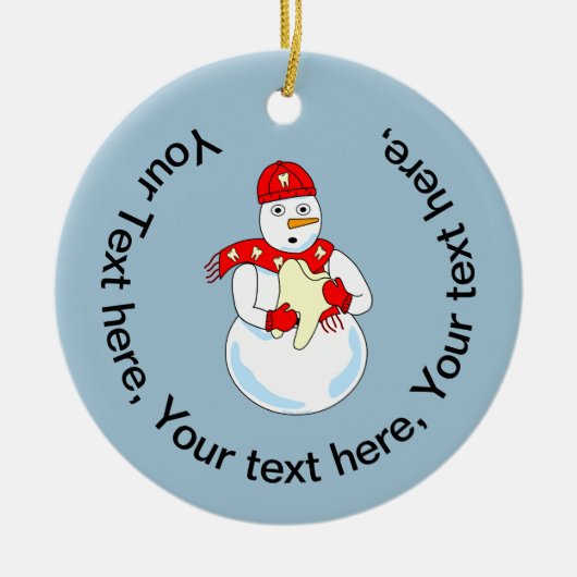 Sneeuwmantand Keramisch Ornament (Voorkant)