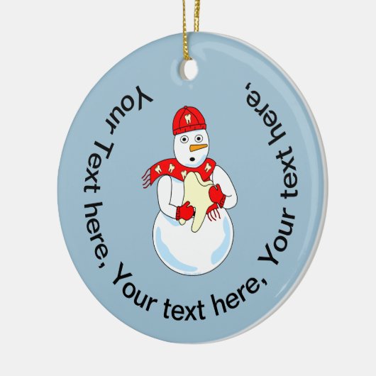 Sneeuwmantand Keramisch Ornament (Links)