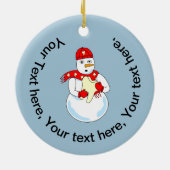 Sneeuwmantand Keramisch Ornament (Achterkant)