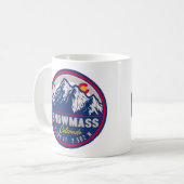 Sneeuwmassa Colorado Bergen  Ski Souvenirs Koffiemok (Voorkant links)