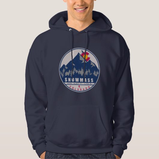 Sneeuwmassa Colorado Retro Sunset Ski Souvenirs Hoodie (Voorkant)