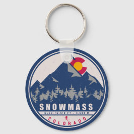Sneeuwmassa Colorado Retro Sunset Ski Souvenirs Sleutelhanger