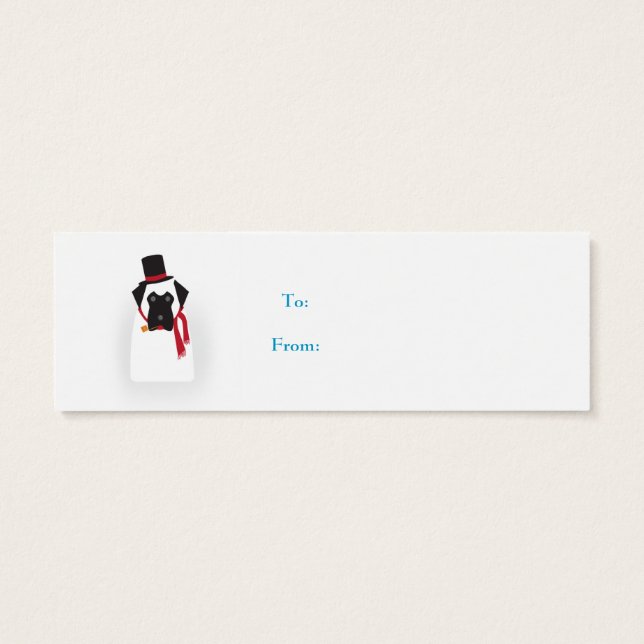 Sneeuwmastiff_skinny Mini Visitekaartjes (Achterkant)