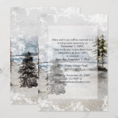 Sneeuwmeer Fir Pine Trees Ontvangen alleen bruilof Kaart (Voorkant / Achterkant)