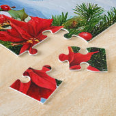 Sneeuwmeisje betoverende winterscène legpuzzel (Zijkant)