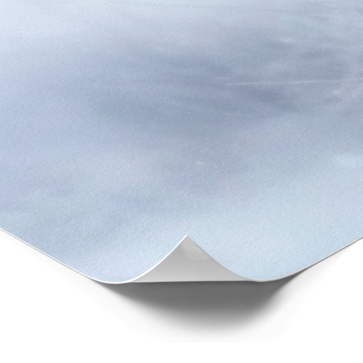 Sneeuwmeisje blauw winter sneeuwvlokken schattig m poster (Hoek)