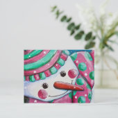 sneeuwmeisje briefkaart (Staand voorkant)