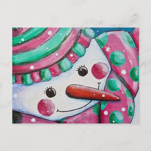 sneeuwmeisje briefkaart (Voorkant)