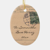  sneeuwmeisje keramisch ornament (Achterkant)
