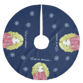 Sneeuwmeisje Kerstboom Vloerkleed Rok (Voorkant)