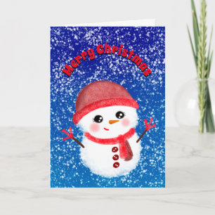 Sneeuwmeisje met kerst feestdagen kaart