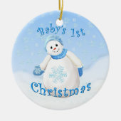 Sneeuwmeisje Ornament met kersttasje (Voorkant)