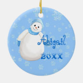 Sneeuwmeisje Ornament met kersttasje (Achterkant)