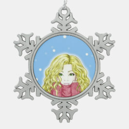 Sneeuwmeisje Sneeuwvlok Ornament