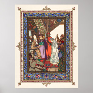 Sneeuwmeisje van Boris Zvorykin Poster