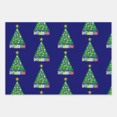 Sneeuwmensen, Kerstboom, Kinderen & Liefde: Inpakpapier Vel (Voorkant 2)