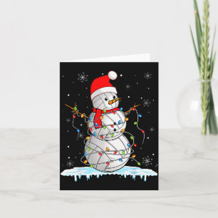 Sneeuwmiesjes Kerstman Lichtjes Kerstman Sneeuwpop Kaart