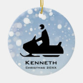 Sneeuwmobiel Ornament (Voorkant)