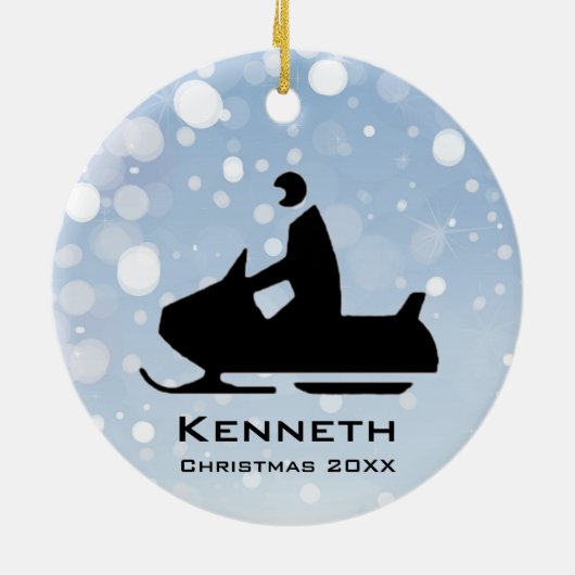 Sneeuwmobiel Ornament (Achterkant)