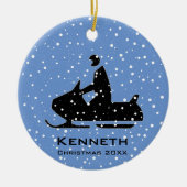 Sneeuwmobiel Ornament (Voorkant)