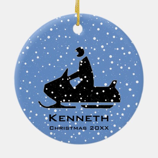 Sneeuwmobiel Ornament (Achterkant)