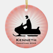 Sneeuwmobiel Ornament (Voorkant)