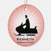 Sneeuwmobiel Ornament (Links)