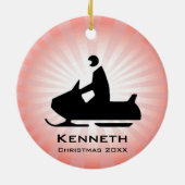 Sneeuwmobiel Ornament (Achterkant)