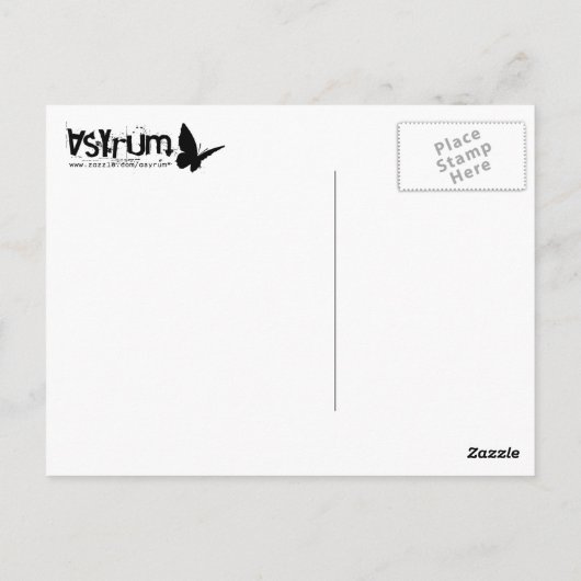 Sneeuwmobiel. poederspoor. briefkaart (Achterkant)