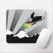 Sneeuwmobiel. poederspoor. muismat (Met muis)