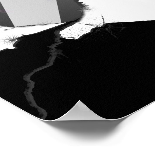 Sneeuwmobiel. poederspoor. poster (Hoek)