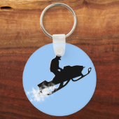 Sneeuwmobiel. poederspoor. sleutelhanger (Voorkant)