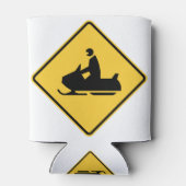 Sneeuwmobiel symbool blikjeskoeler (Achterkant)