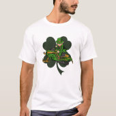 Sneeuwmobiler Leprechaun St. Patrick's Day T-shirt (Voorkant)