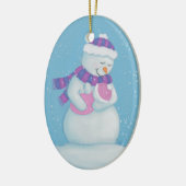 Sneeuwmoeder en Sneeuwbaby Girl Keramisch Ornament (Links)