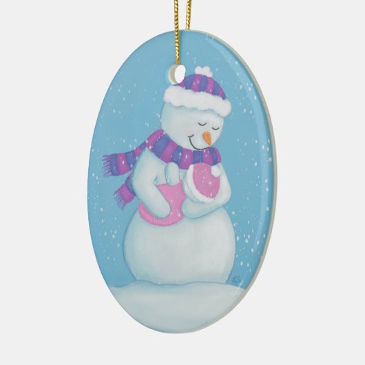 Sneeuwmoeder en Sneeuwbaby Girl Keramisch Ornament (Links)