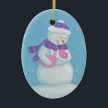 Sneeuwmoeder en Sneeuwbaby Girl Keramisch Ornament<br><div class="desc">Deze versiering zou een geweldige aanvulling zijn op een nieuwe mama boom.  Een liefhebbende sneeuwmoeder kijkt naar haar zoete sneeuw-Baby tijdens een zachte sneeuw-herfst.</div>