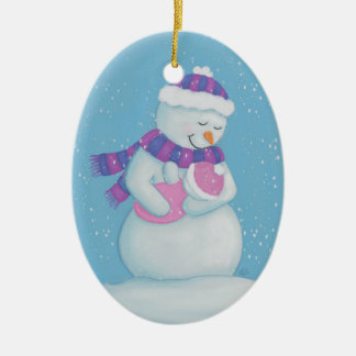 Sneeuwmoeder en Sneeuwbaby Girl Keramisch Ornament