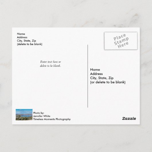 Sneeuwmosterd bij het Briefkaart van het tafelRock (Achterkant)