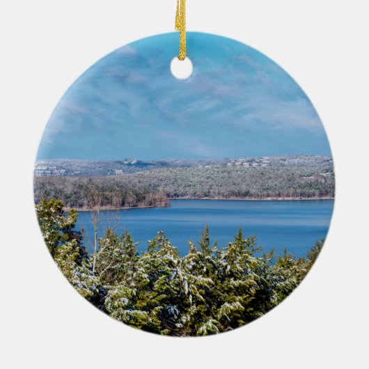 Sneeuwmosterd bij Table Rock Lake Keramisch Ornament (Achterkant)