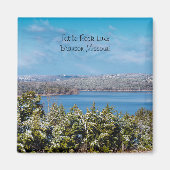 Sneeuwmosterd bij Table Rock Lake Square Magnet (Voorkant)