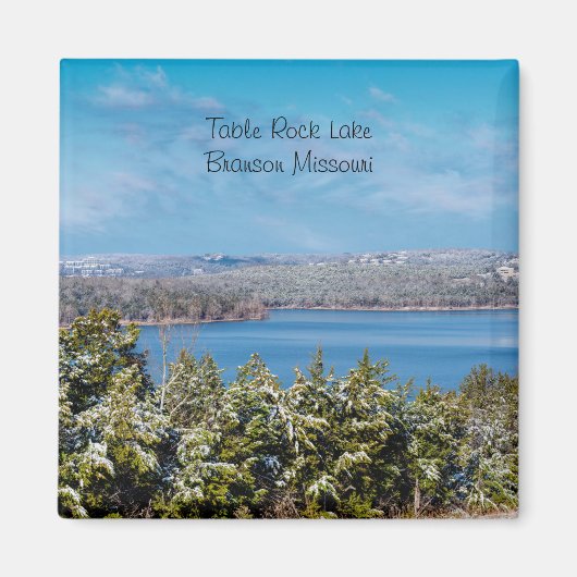 Sneeuwmosterd bij Table Rock Lake Square Magnet (Voorkant)
