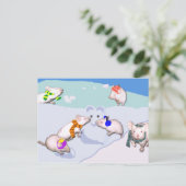 Sneeuwmuis Briefkaart (Staand voorkant)