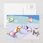Sneeuwmuis Briefkaart (Voorkant / Achterkant)