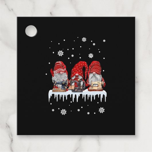 Sneeuwnaaimachine voor kerstgrind Shirt Bedankjes Labels (Voorkant)