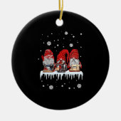 Sneeuwnaaimachine voor kerstgrind Shirt Keramisch Ornament (Voorkant)