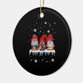 Sneeuwnaaimachine voor kerstgrind Shirt Keramisch Ornament (Links)