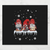 Sneeuwnaaimachine voor kerstgrind Shirt Sparkling Wijnetiket (Enkel label)